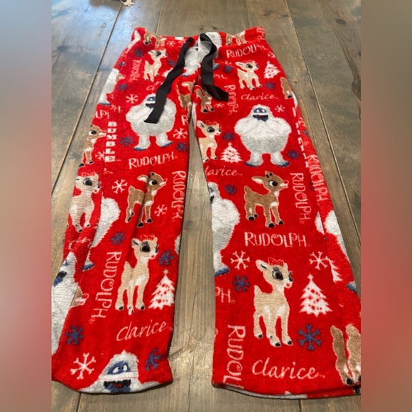 SOLD ✅ Rudolph The Red Nosed Reindeer Women Holiday Christmas Pajama Pants S 4-6 - Picture 2 of 7